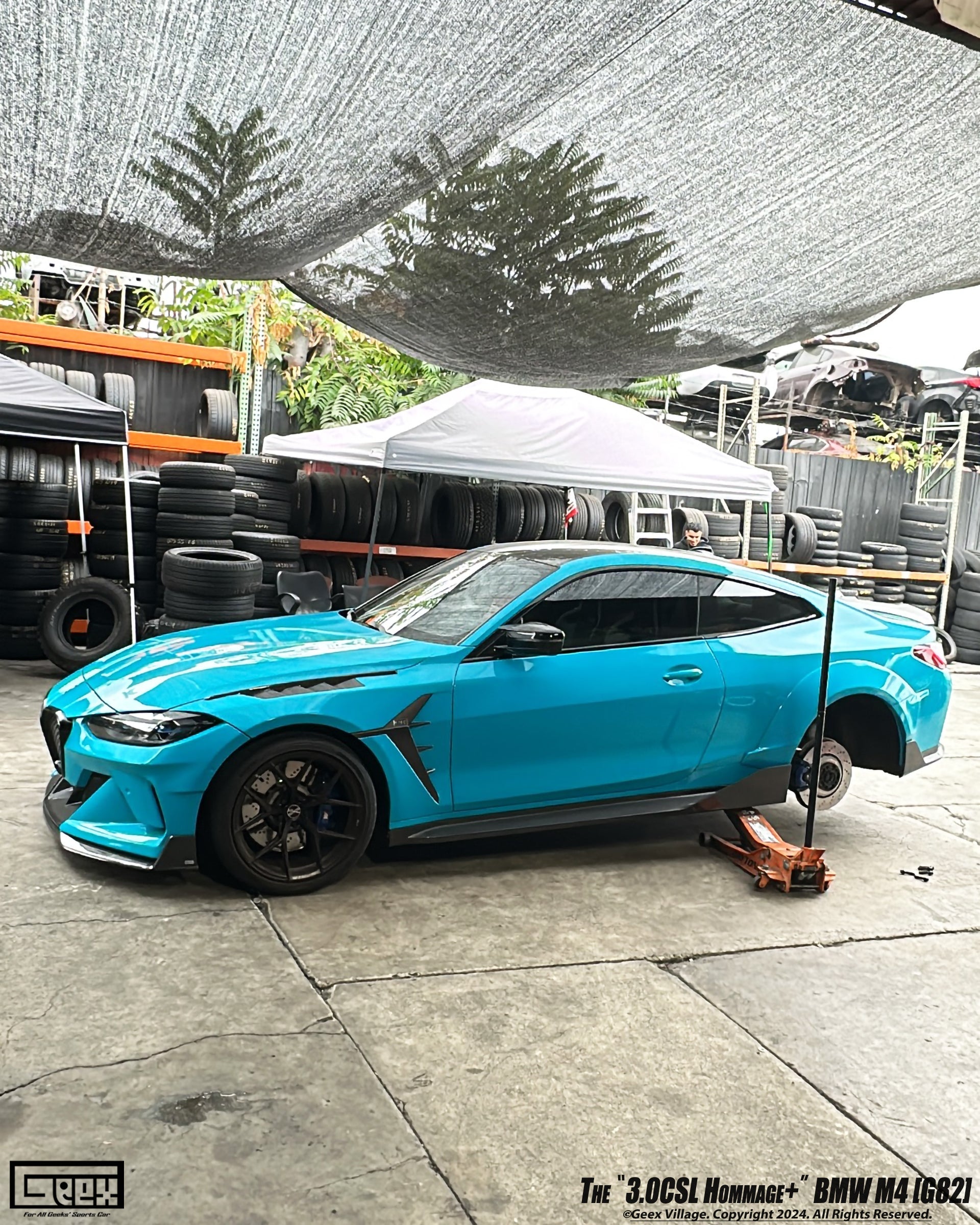 BMW M4CSL M4CS M4C M4 G82 G83 2021-ON with Aftermarket Parts - Hommage+ Front Fenders Carbon Fiber from Geex Village