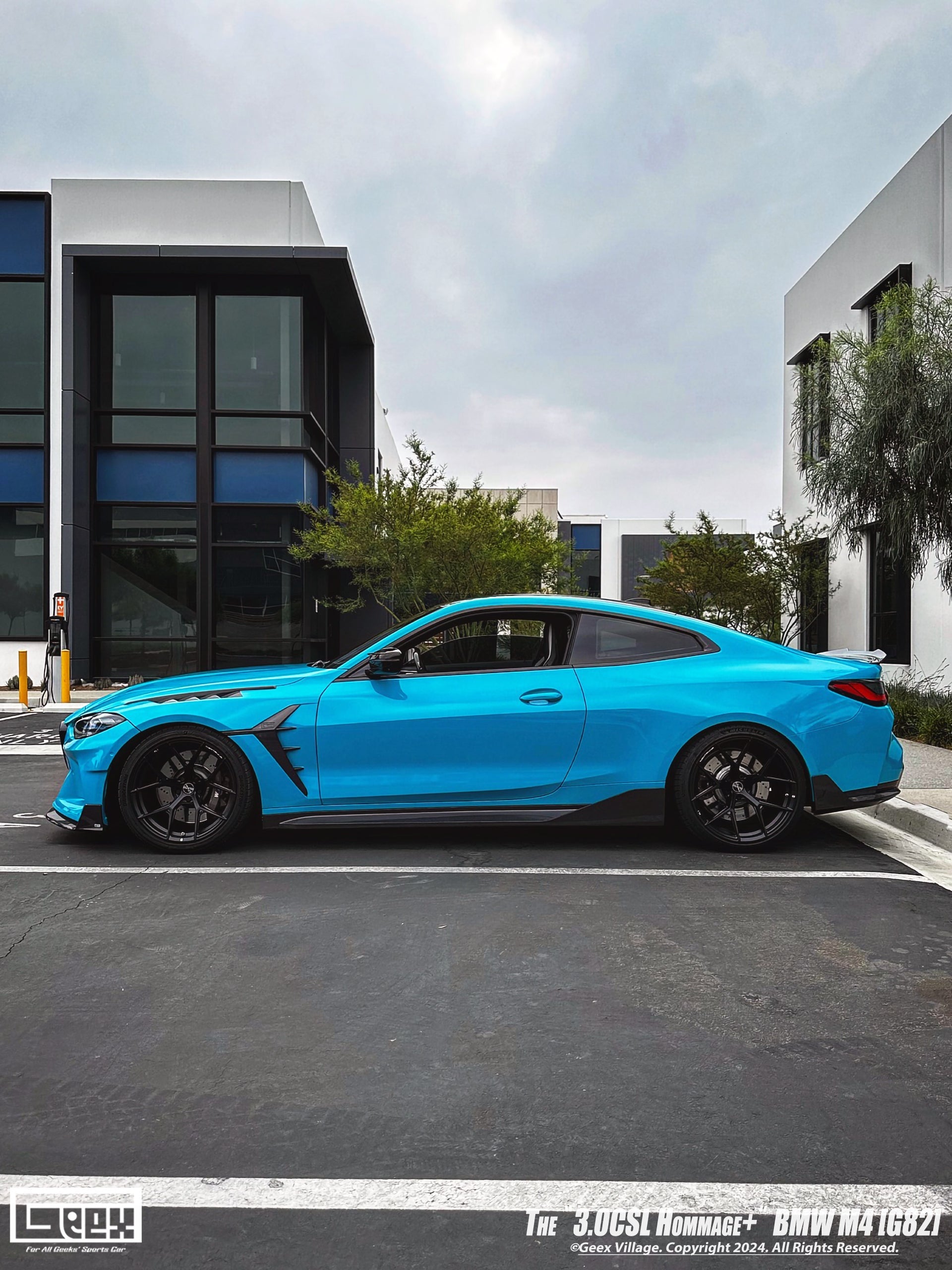 BMW M4CSL M4CS M4C M4 G82 G83 2021-ON with Aftermarket Parts - Hommage+ Front Fenders Carbon Fiber from Geex Village