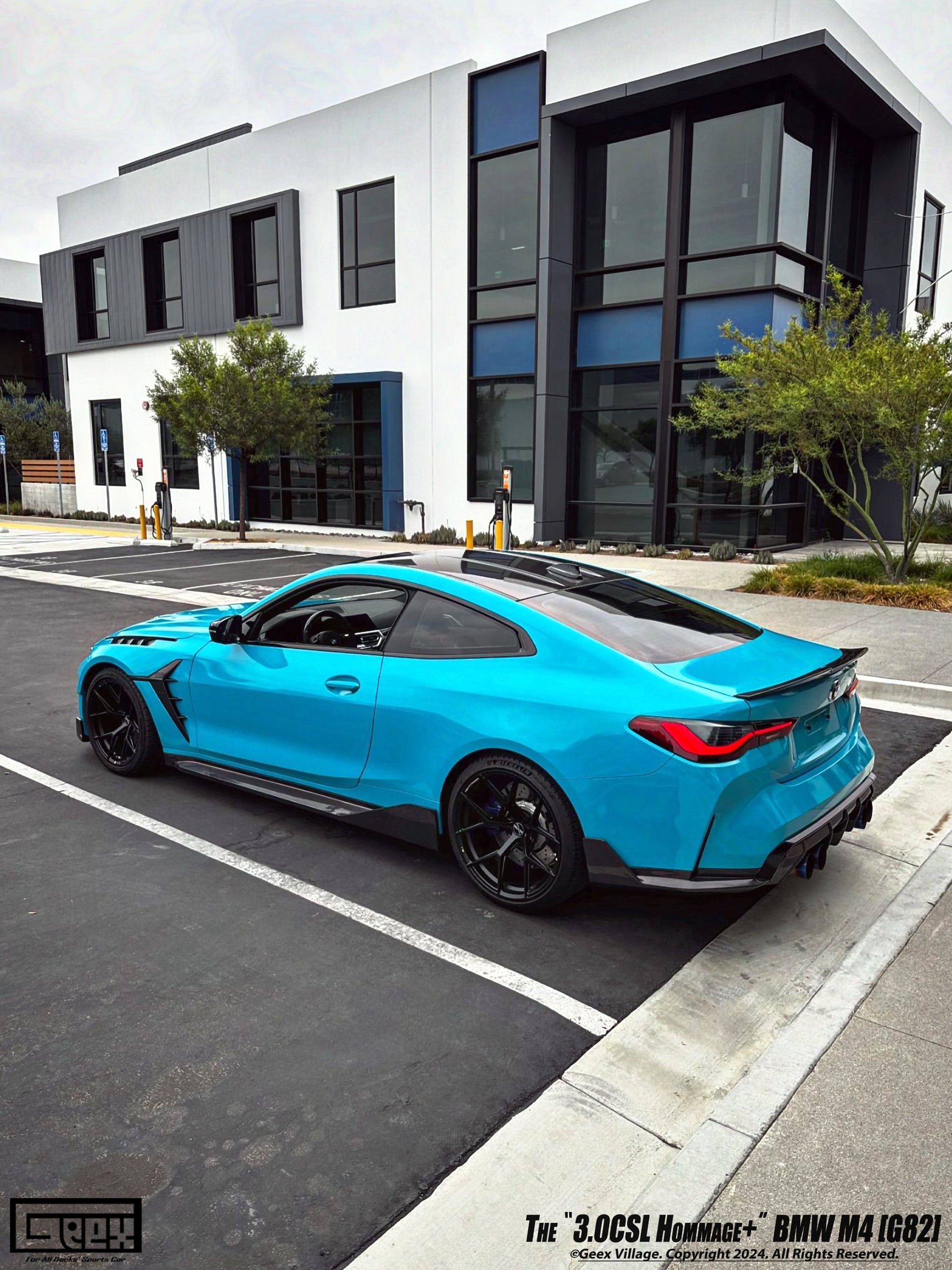 BMW M4CSL M4CS M4C M4 G82 G83 2021-ON with Aftermarket Parts - Hommage+ Front Fenders Carbon Fiber from Geex Village