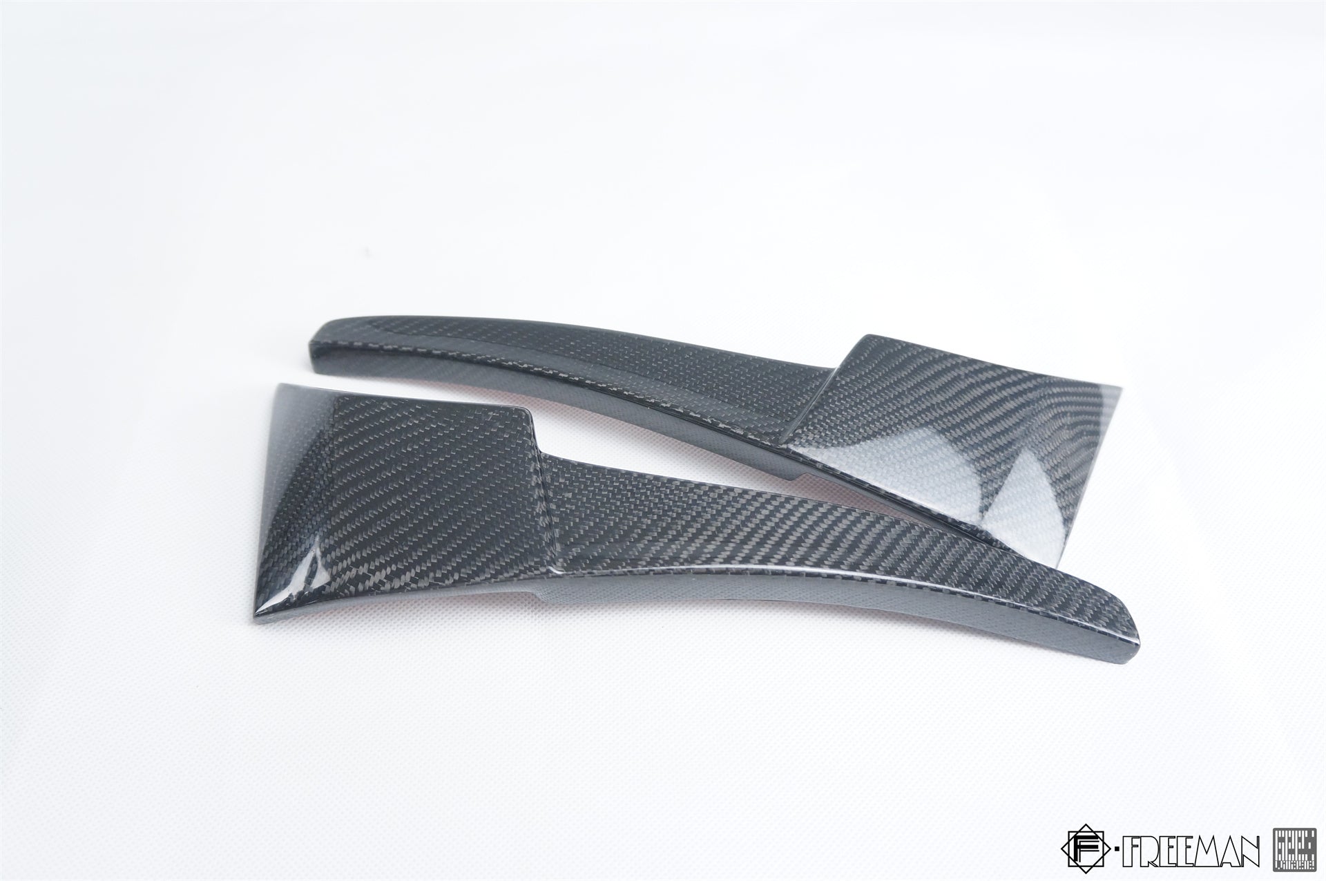 Cadillac ATS Turbo Luxury Performance Premium 2015 2016 2017 2018 2019 with Aftermarket Parts - Front Lip & Air Diverter Canards Carbon Fiber from Geex Village