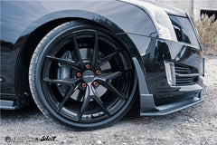 Cadillac ATS Turbo Luxury Performance Premium 2015 2016 2017 2018 2019 with Aftermarket Parts - Front Lip & Air Diverter Canards Carbon Fiber from Geex Village