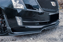 Cadillac ATS Turbo Luxury Performance Premium 2015 2016 2017 2018 2019 with Aftermarket Parts - Front Lip & Air Diverter Canards Carbon Fiber from Geex Village