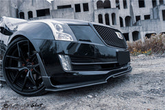 Cadillac ATS Turbo Luxury Performance Premium 2015 2016 2017 2018 2019 with Aftermarket Parts - Front Lip & Air Diverter Canards Carbon Fiber from Geex Village