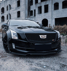 Cadillac ATS Turbo Luxury Performance Premium 2015 2016 2017 2018 2019 with Aftermarket Parts - Front Lip & Air Diverter Canards Carbon Fiber from Geex Village