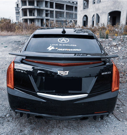 Cadillac ATS Turbo Luxury Performance Premium 2013 2014 2015 2016 2017 2018 2019 Sendan with Aftermarket Parts - Rear Spoiler Wing Carbon Fiber from Geex Village