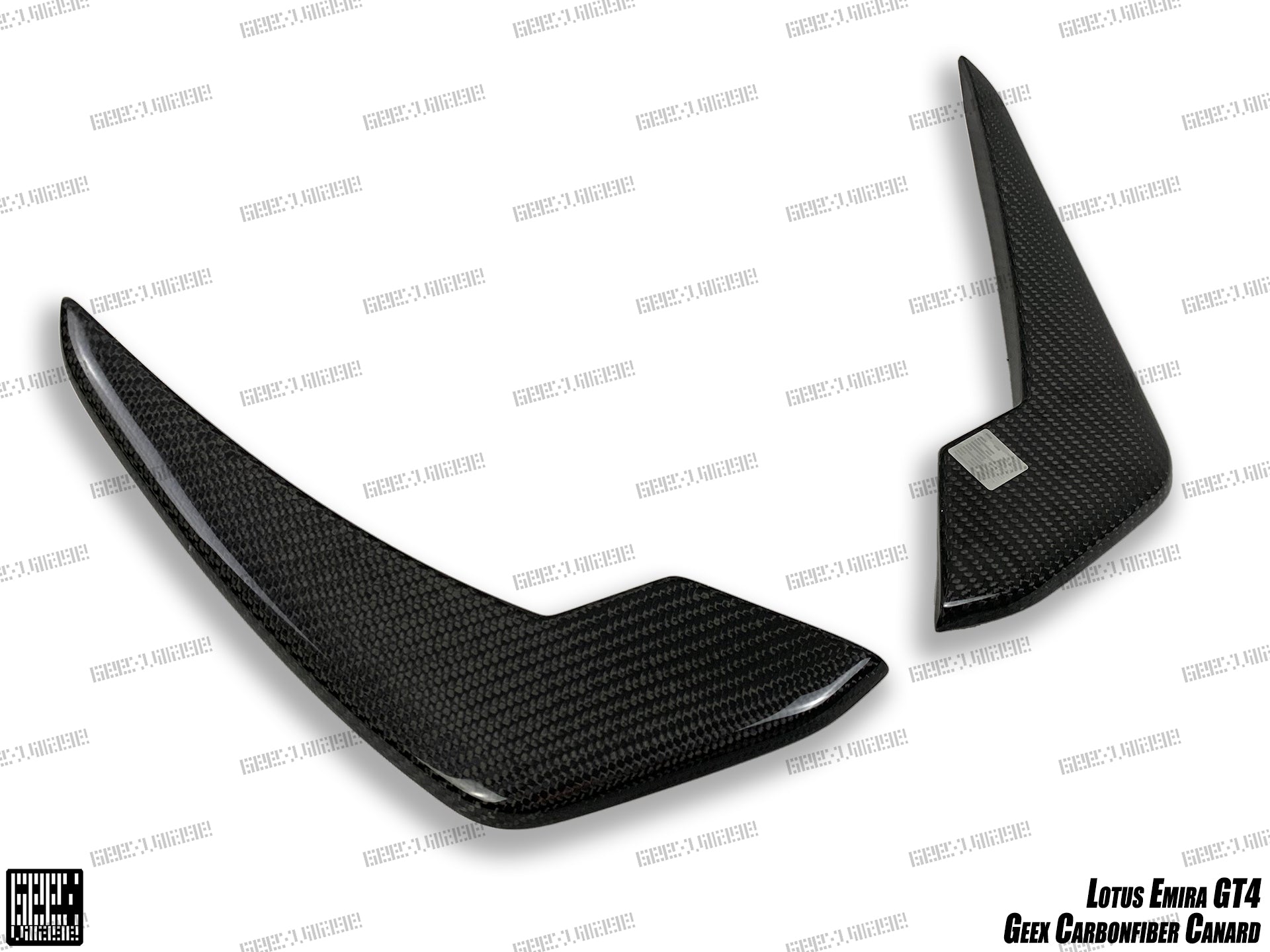 Lotus Emira 3.6 V6 2.0 Four-cylinder 2022-ON with Aftermarket Parts - GEEX Front Canards Carbon Fiber from Geex Village