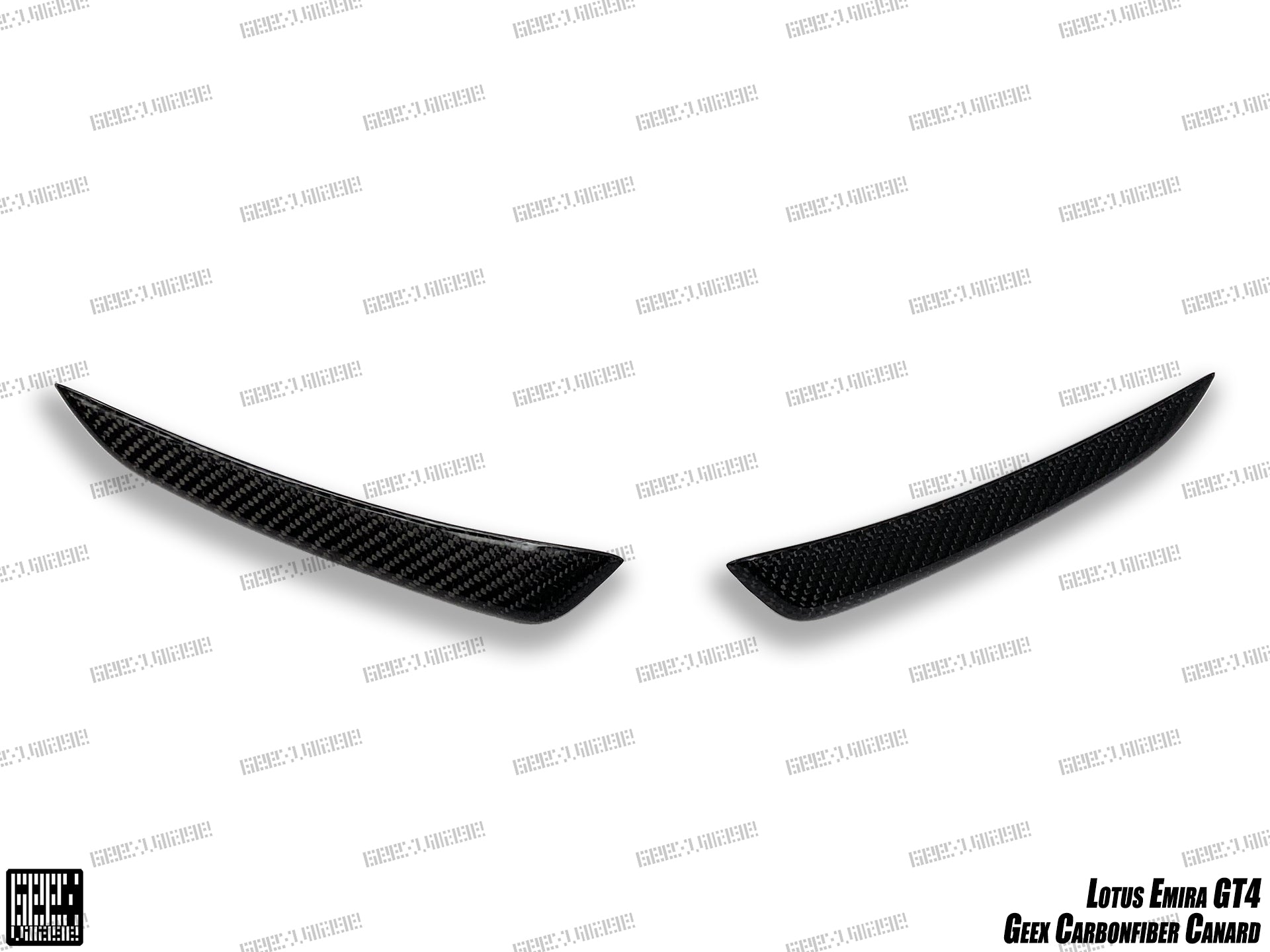 Lotus Emira 3.6 V6 2.0 Four-cylinder 2022-ON with Aftermarket Parts - GEEX Front Canards Carbon Fiber from Geex Village