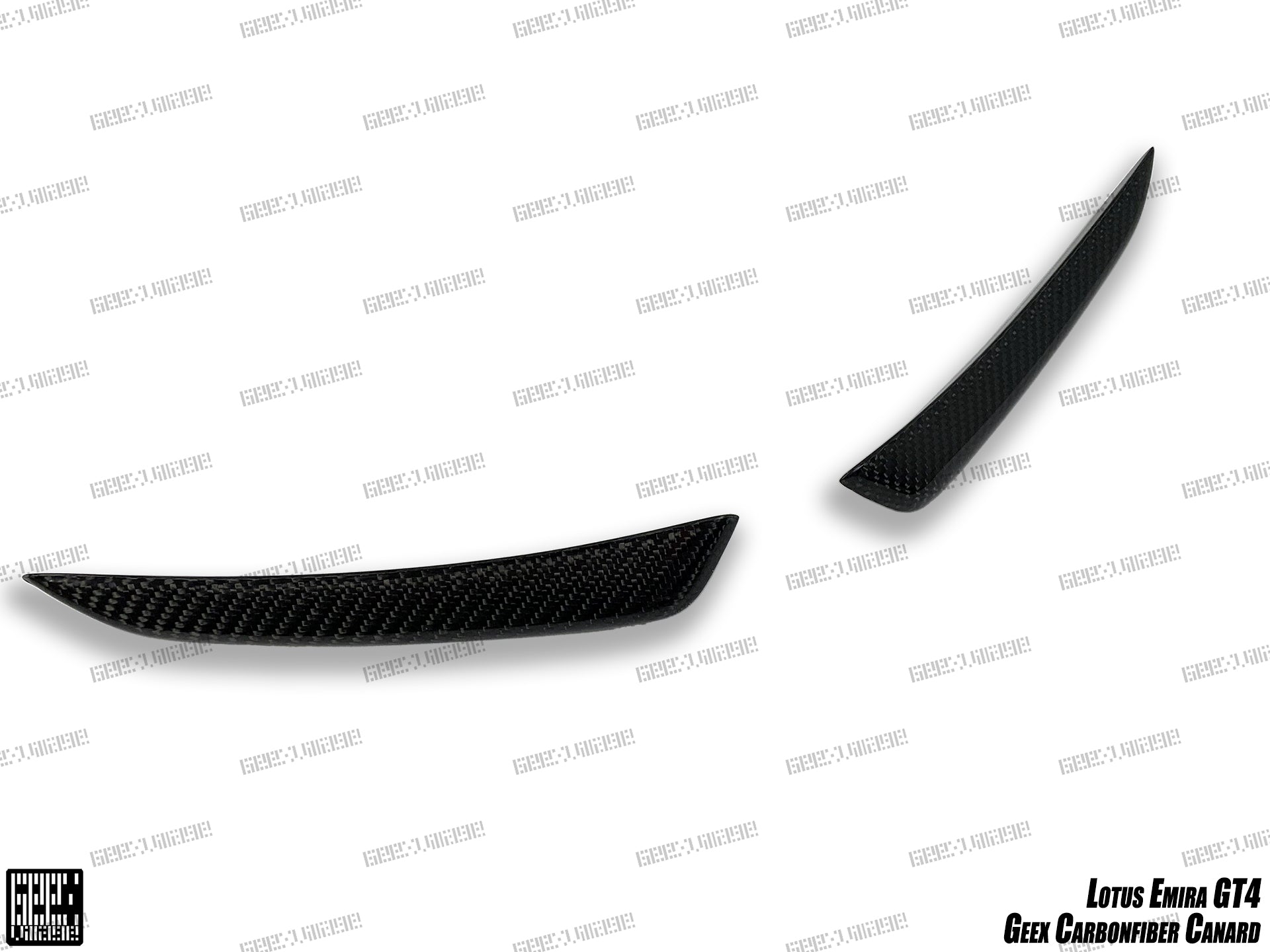 Lotus Emira 3.6 V6 2.0 Four-cylinder 2022-ON with Aftermarket Parts - GEEX Front Canards Carbon Fiber from Geex Village
