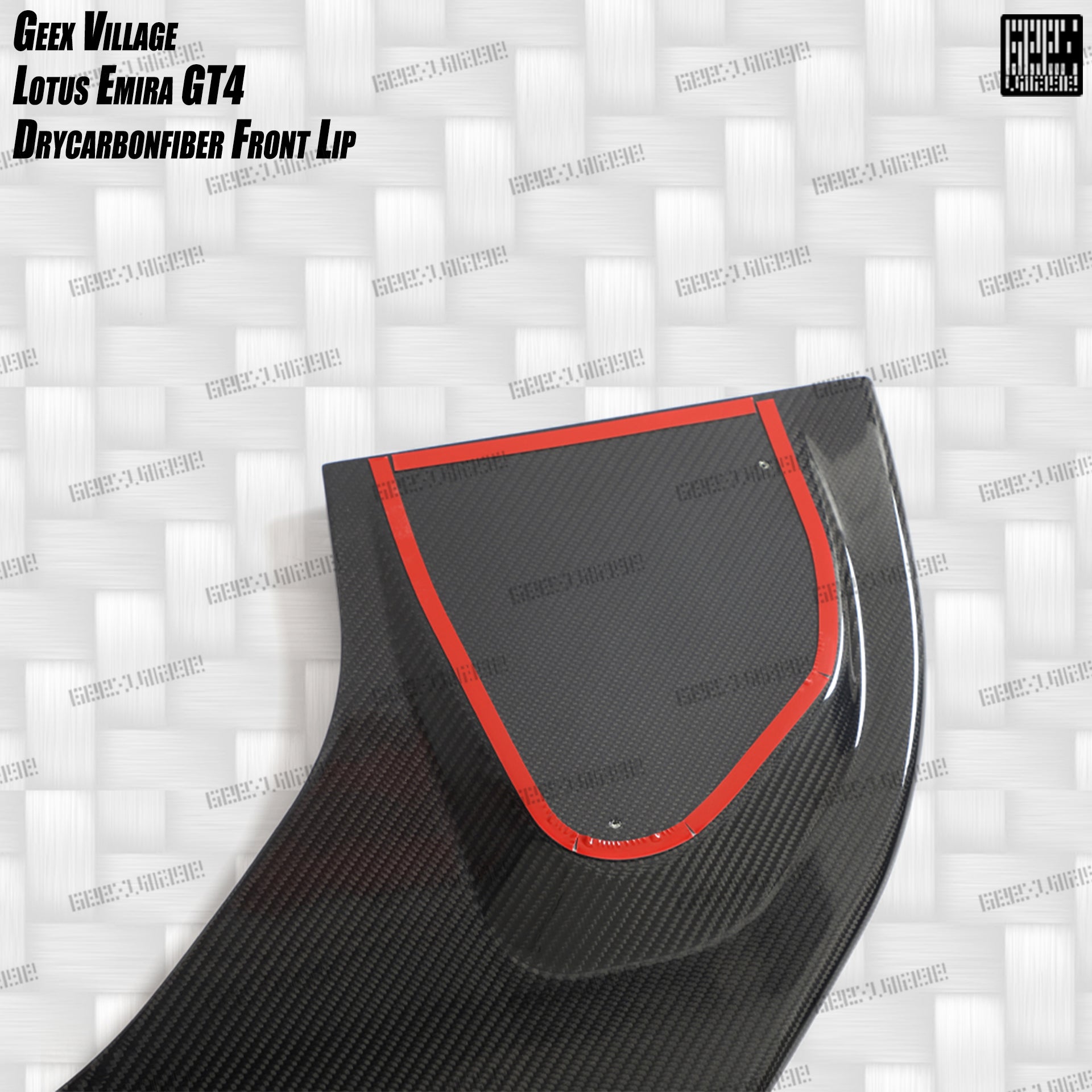 Lotus Emira 3.6 V6 2.0 Four-cylinder 2022-ON with Aftermarket Parts - GT4 Style Front Lip Carbon Fiber from Geex Village