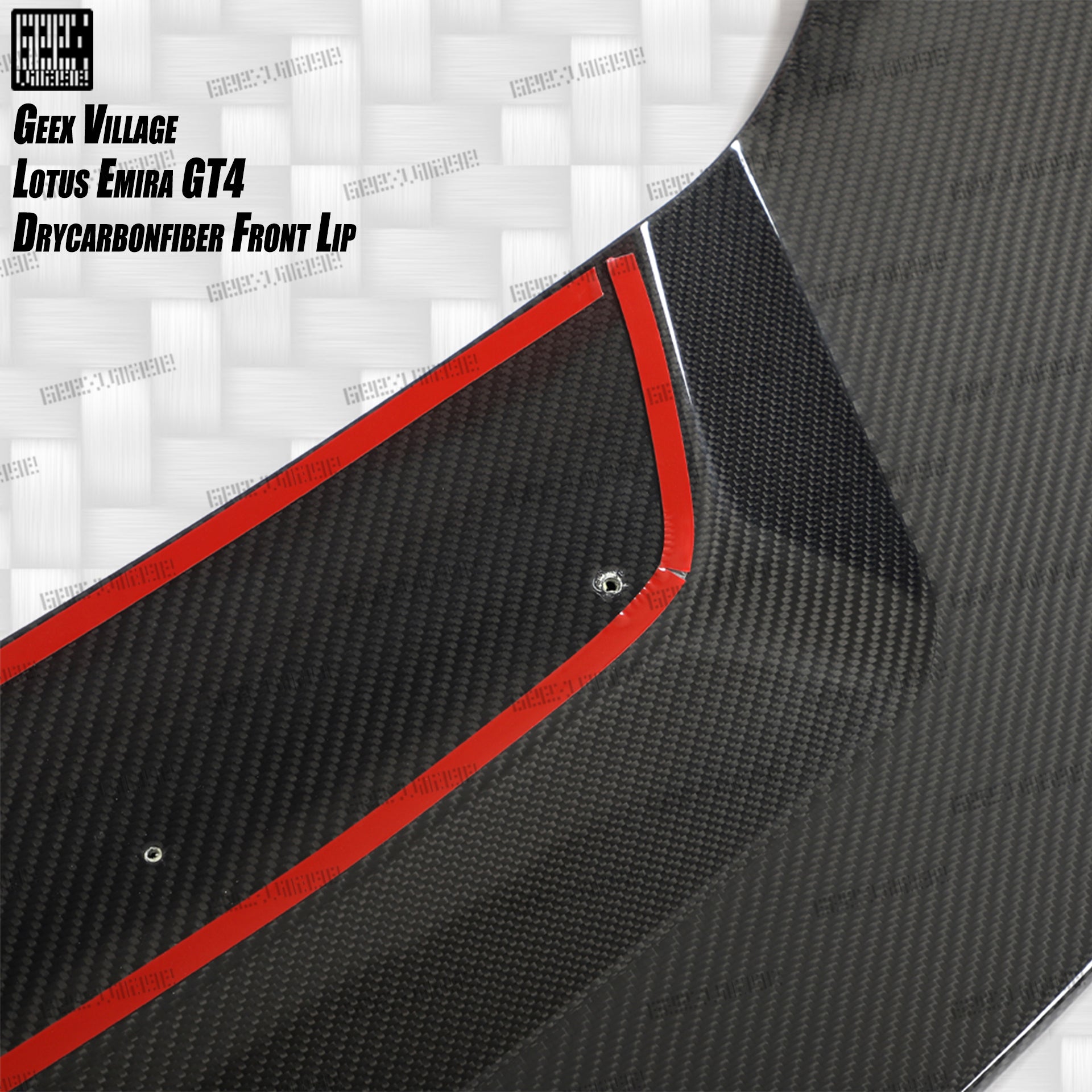 Lotus Emira 3.6 V6 2.0 Four-cylinder 2022-ON with Aftermarket Parts - GT4 Style Front Lip Carbon Fiber from Geex Village