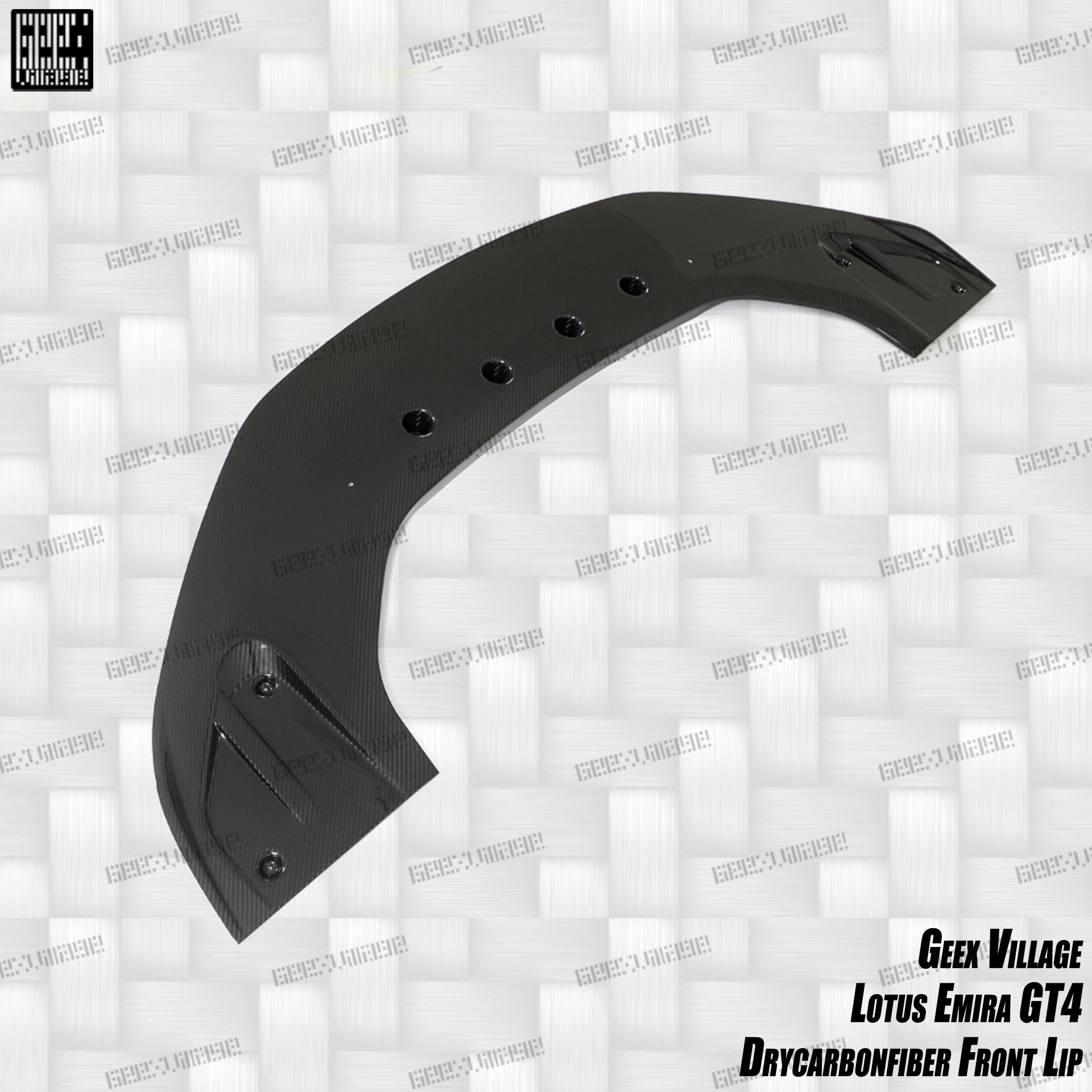 Lotus Emira 3.6 V6 2.0 Four-cylinder 2022-ON with Aftermarket Parts - GT4 Style Front Lip Carbon Fiber from Geex Village