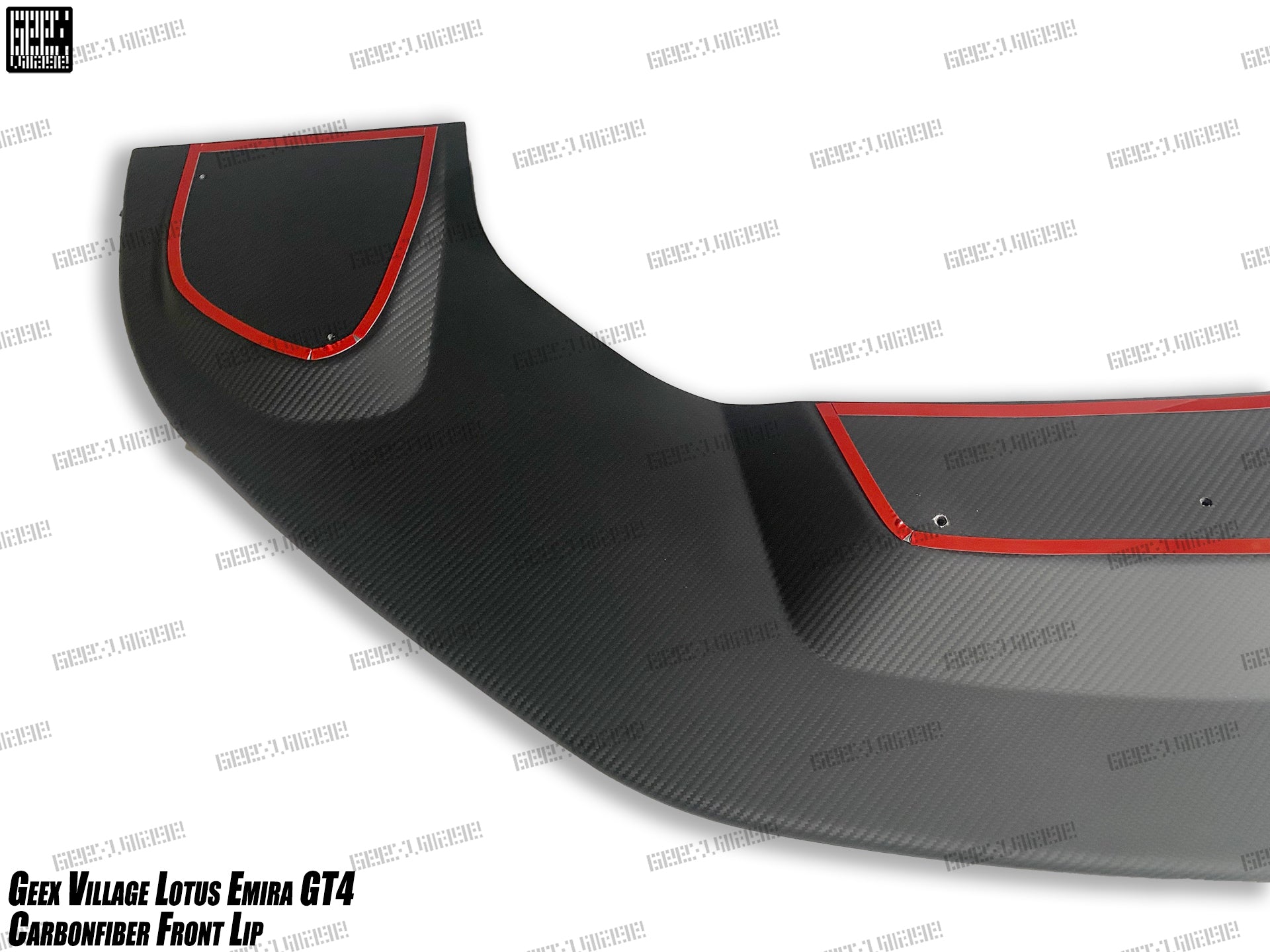 Lotus Emira 3.6 V6 2.0 Four-cylinder 2022-ON with Aftermarket Parts - GT4 Style Front Lip Carbon Fiber from Geex Village