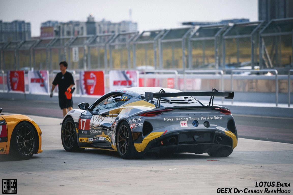 Lotus Emira 3.6 V6 2.0 Four-cylinder 2022-ON with Aftermarket Parts - GT4 Style Side Skirts Carbon Fiber from Geex Village