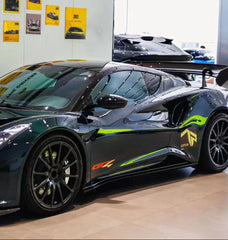 Lotus Emira 3.6 V6 2.0 Four-cylinder 2022-ON with Aftermarket Parts - GT4 Style Side Skirts Carbon Fiber from Geex Village