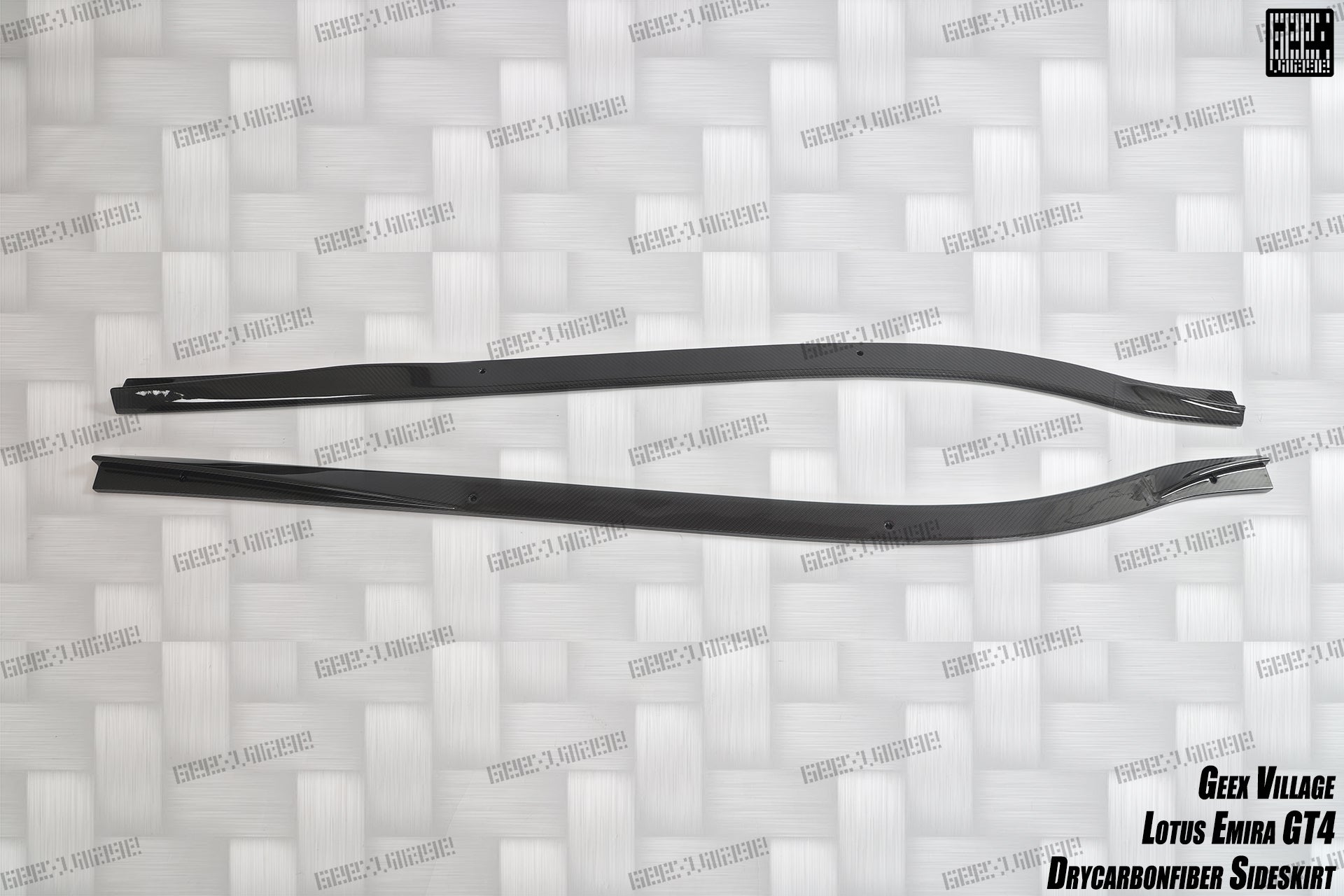Lotus Emira 3.6 V6 2.0 Four-cylinder 2022-ON with Aftermarket Parts - GT4 Style Side Skirts Carbon Fiber from Geex Village