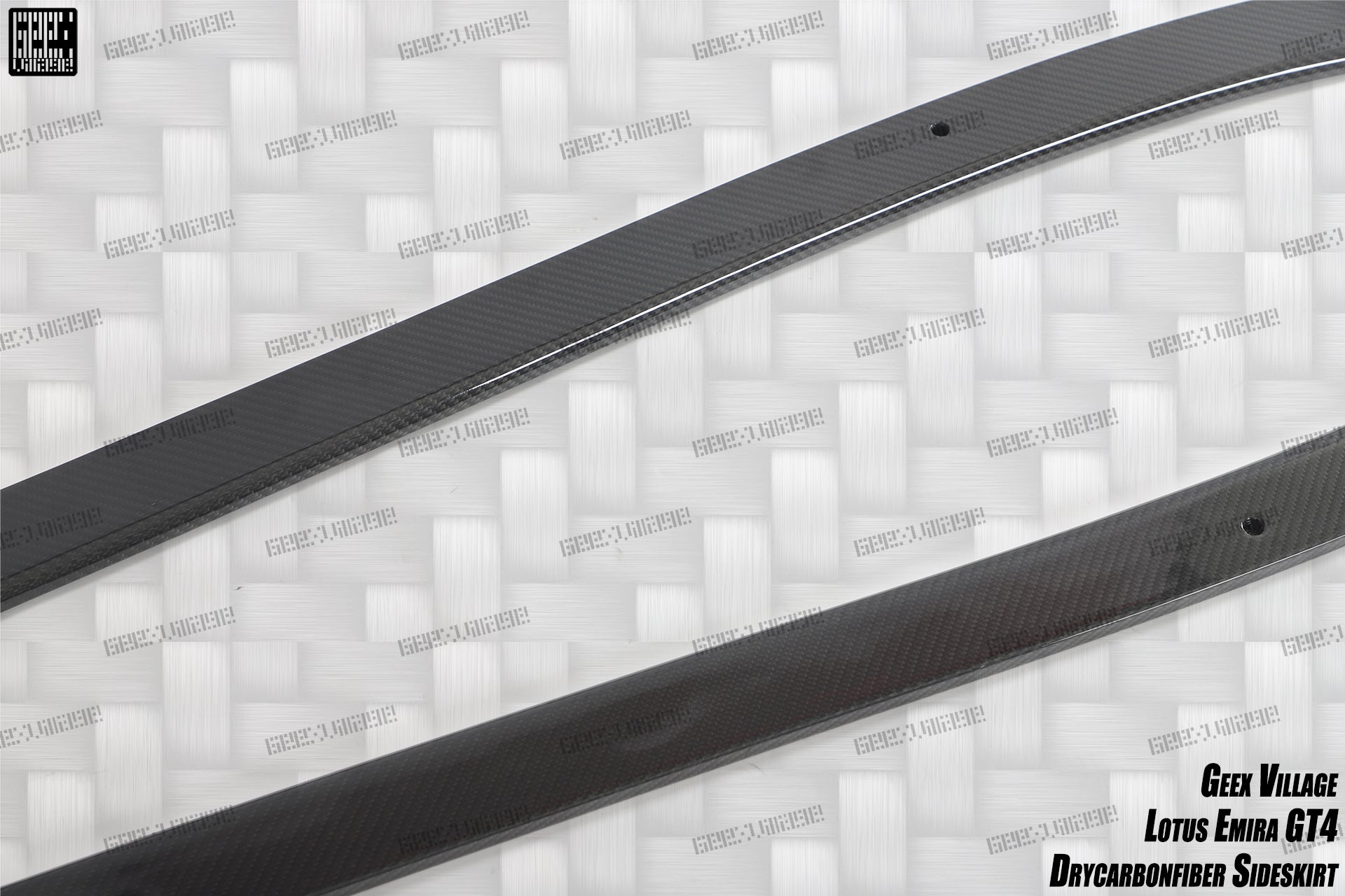 Lotus Emira 3.6 V6 2.0 Four-cylinder 2022-ON with Aftermarket Parts - GT4 Style Side Skirts Carbon Fiber from Geex Village