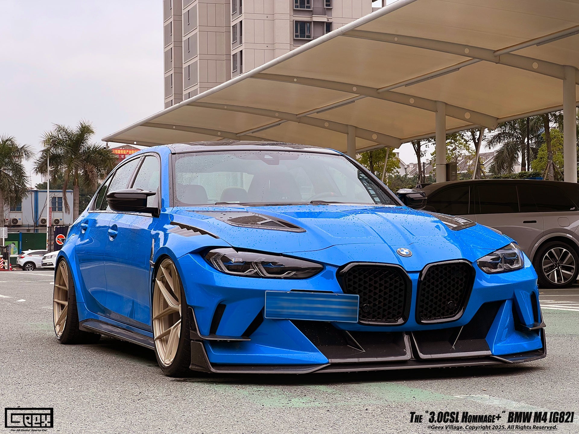 BMW M3CS M3C M3 G80 G81 2021-ON & M4CSL M4CS M4C M4 G82 G83 2021-ON with Aftermarket Parts - Front Bumper Kit Carbon Fiber from Geex Village