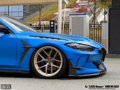 BMW M4CSL M4CS M4C M4 G82 G83 2021-ON with Aftermarket Parts - Hommage+ Front Fenders Carbon Fiber from Geex Village