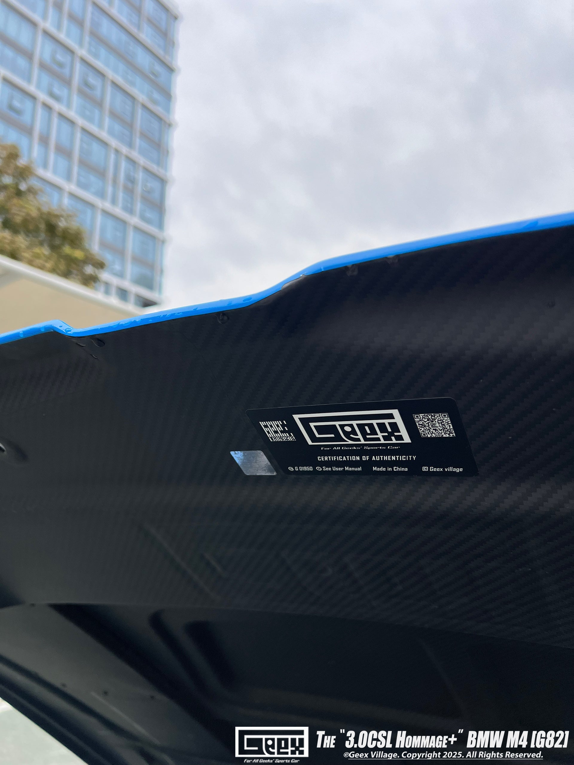 BMW M3CS M3C M3 G80 G81 2021-ON & M4CSL M4CS M4C M4 G82 G83 2021-ON with Aftermarket Parts - Hommage+ Hood Carbon Fiber from Geex Village