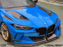 BMW M3CS M3C M3 G80 G81 2021-ON & M4CSL M4CS M4C M4 G82 G83 2021-ON with Aftermarket Parts - Hommage+ Hood Carbon Fiber from Geex Village