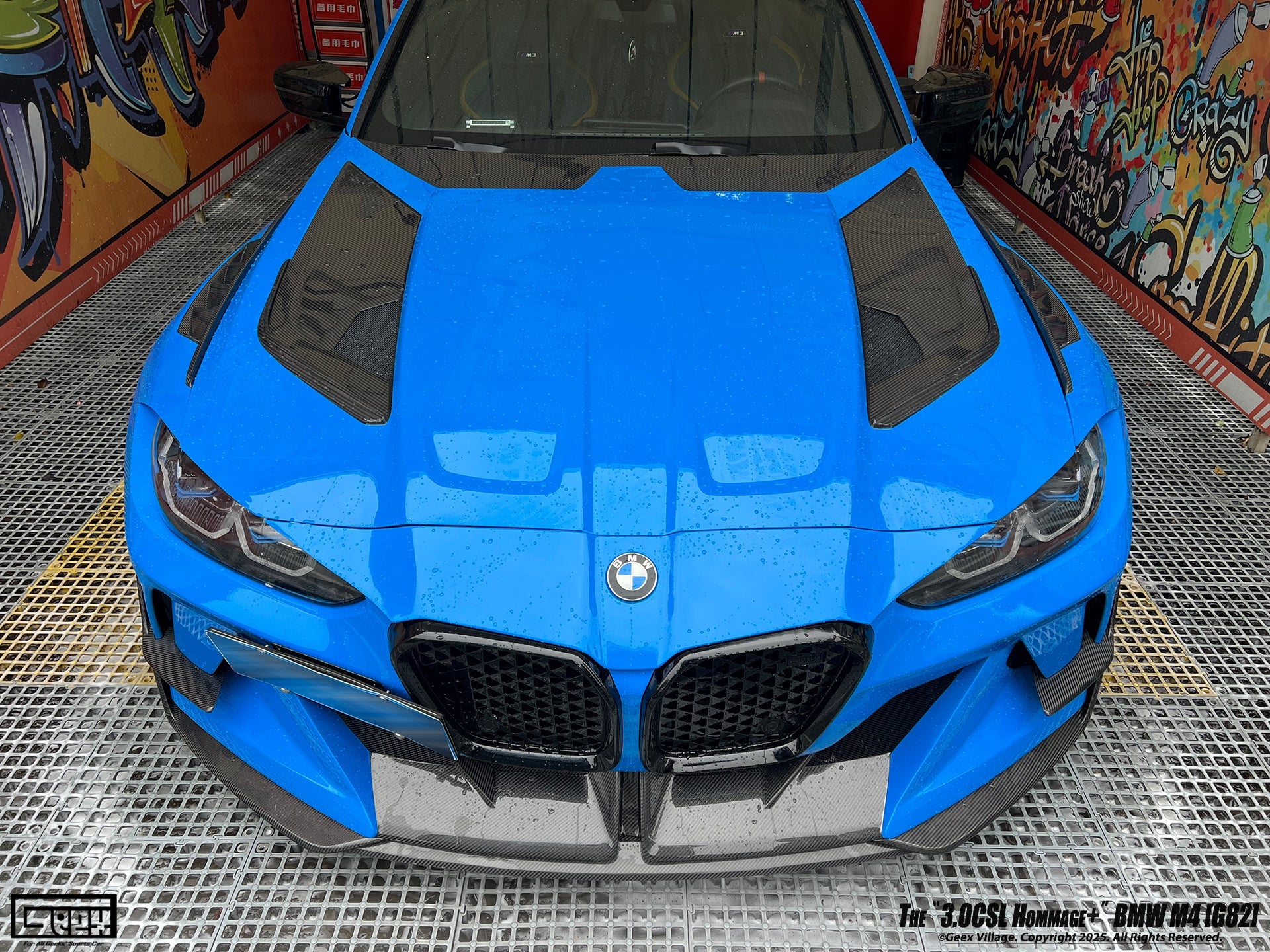 BMW M3CS M3C M3 G80 G81 2021-ON & M4CSL M4CS M4C M4 G82 G83 2021-ON with Aftermarket Parts - Hommage+ Hood Carbon Fiber from Geex Village