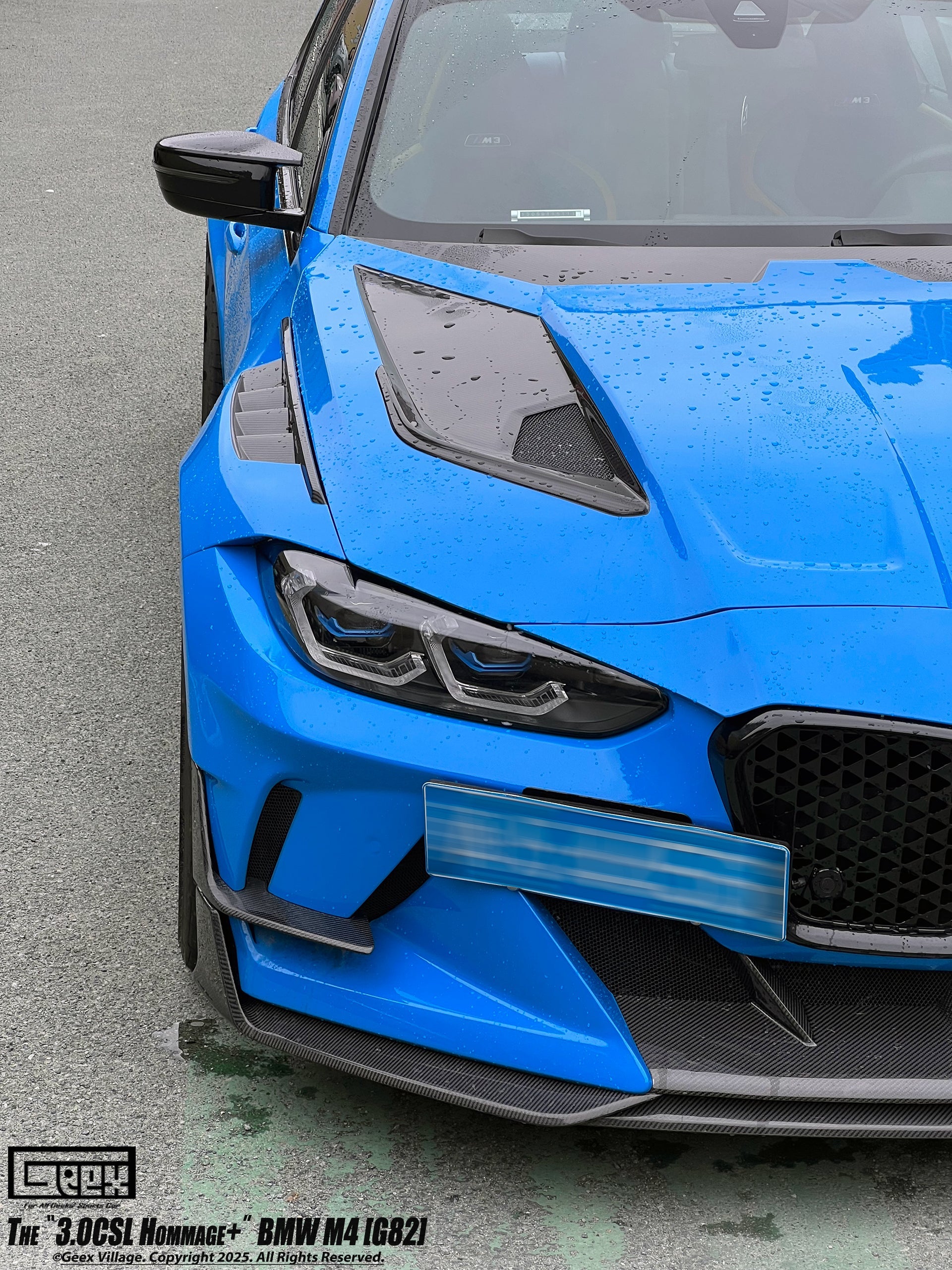 BMW M3CS M3C M3 G80 G81 2021-ON & M4CSL M4CS M4C M4 G82 G83 2021-ON with Aftermarket Parts - Hommage+ Hood Carbon Fiber from Geex Village