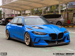 BMW M3CS M3C M3 G80 G81 2021-ON & M4CSL M4CS M4C M4 G82 G83 2021-ON with Aftermarket Parts - Hommage+ Hood Carbon Fiber from Geex Village