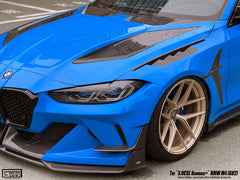 BMW M3CS M3C M3 G80 G81 2021-ON & M4CSL M4CS M4C M4 G82 G83 2021-ON with Aftermarket Parts - Hommage+ Hood Carbon Fiber from Geex Village