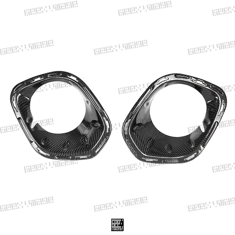 MINI Cooper JCW (John Cooper Works) S Base F56 LCI 2022-ON with Aftermarket Parts - Fog Light Bezel Carbon Fiber/FRP from Geex Village
