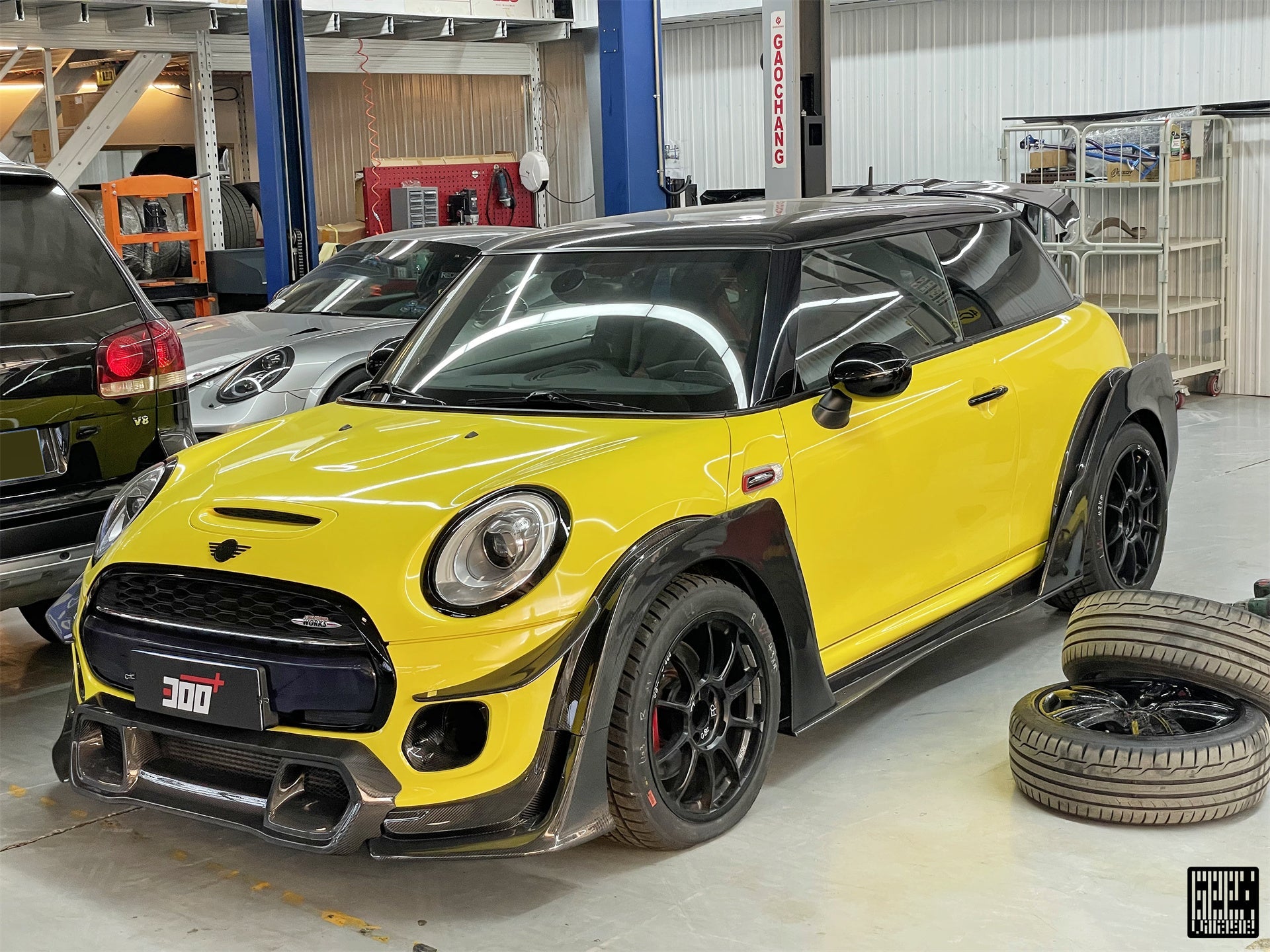 MINI Cooper JCW (John Cooper Works) S Base F56 LCI 2022-ON with Aftermarket Parts - Fog Light Bezel Carbon Fiber/FRP from Geex Village