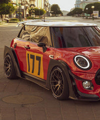 MINI Cooper JCW (John Cooper Works) S Base F56 LCI 2022-ON with Aftermarket Parts - Widebody Front Canards , Wheel Arches, and Rear Canards Carbon Fiber/FRP from Geex Village