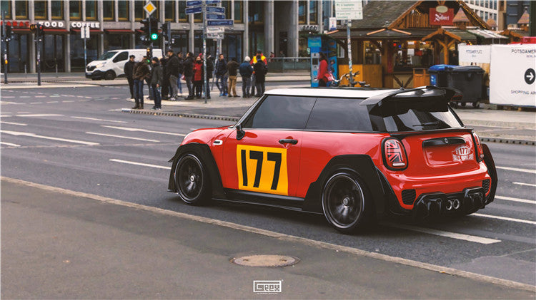 MINI Cooper JCW (John Cooper Works) S Base F56 LCI 2022-ON with Aftermarket Parts - Widebody Front Canards , Wheel Arches, and Rear Canards Carbon Fiber/FRP from Geex Village