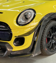 MINI Cooper JCW (John Cooper Works) S Base F56 LCI 2022-ON with Aftermarket Parts - Front Canards Carbon Fiber/FRP from Geex Village