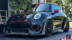 MINI Cooper JCW (John Cooper Works) S Base F56 LCI 2022-ON with Aftermarket Parts - Front Lip Carbon Fiber/FRP from Geex Village