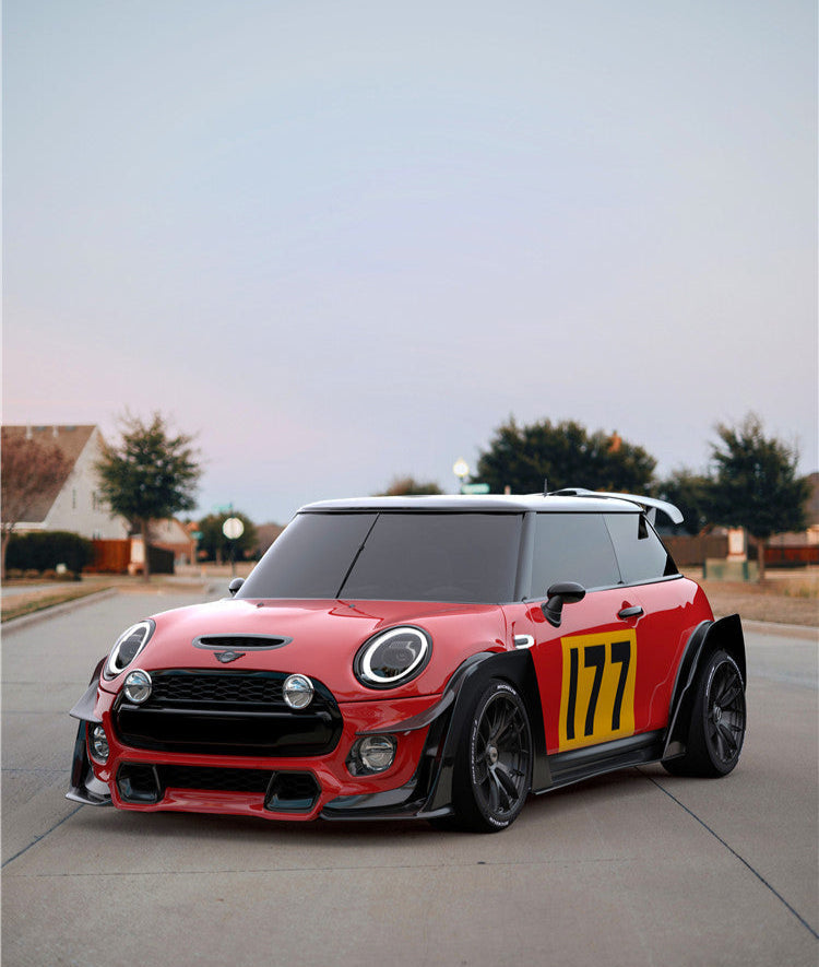 MINI Cooper JCW (John Cooper Works) S Base F56 LCI 2022-ON with Aftermarket Parts - Widebody Front Canards , Wheel Arches, and Rear Canards Carbon Fiber/FRP from Geex Village