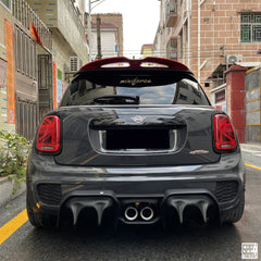 MINI Cooper JCW (John Cooper Works) S Base F56 LCI 2022-ON with Aftermarket Parts - Rear Diffuser Carbon Fiber/FRP from Geex Village