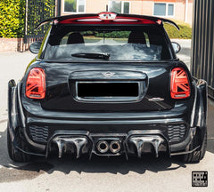 MINI Cooper JCW (John Cooper Works) S Base F56 LCI 2022-ON with Aftermarket Parts - Rear Roof Spoiler Carbon Fiber/FRP from Geex Village