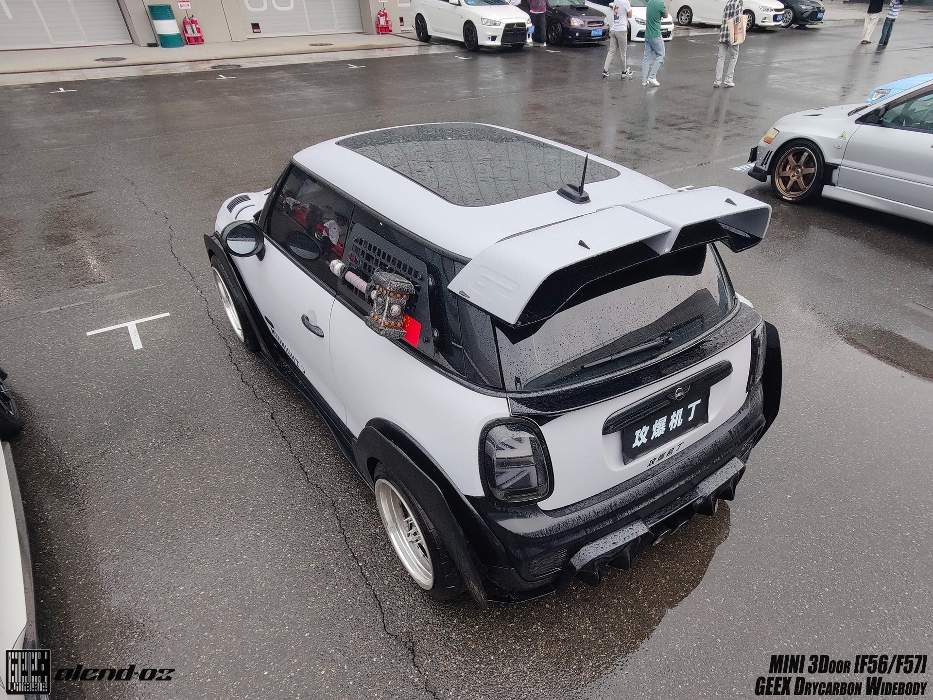 MINI Cooper JCW (John Cooper Works) S Base F56 LCI 2022-ON with Aftermarket Parts - Rear Spoiler Carbon Fiber/FRP from Geex Village