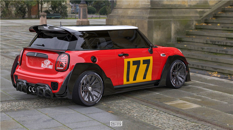MINI Cooper JCW (John Cooper Works) S Base F56 LCI 2022-ON with Aftermarket Parts - Rear Spoiler Carbon Fiber/FRP from Geex Village