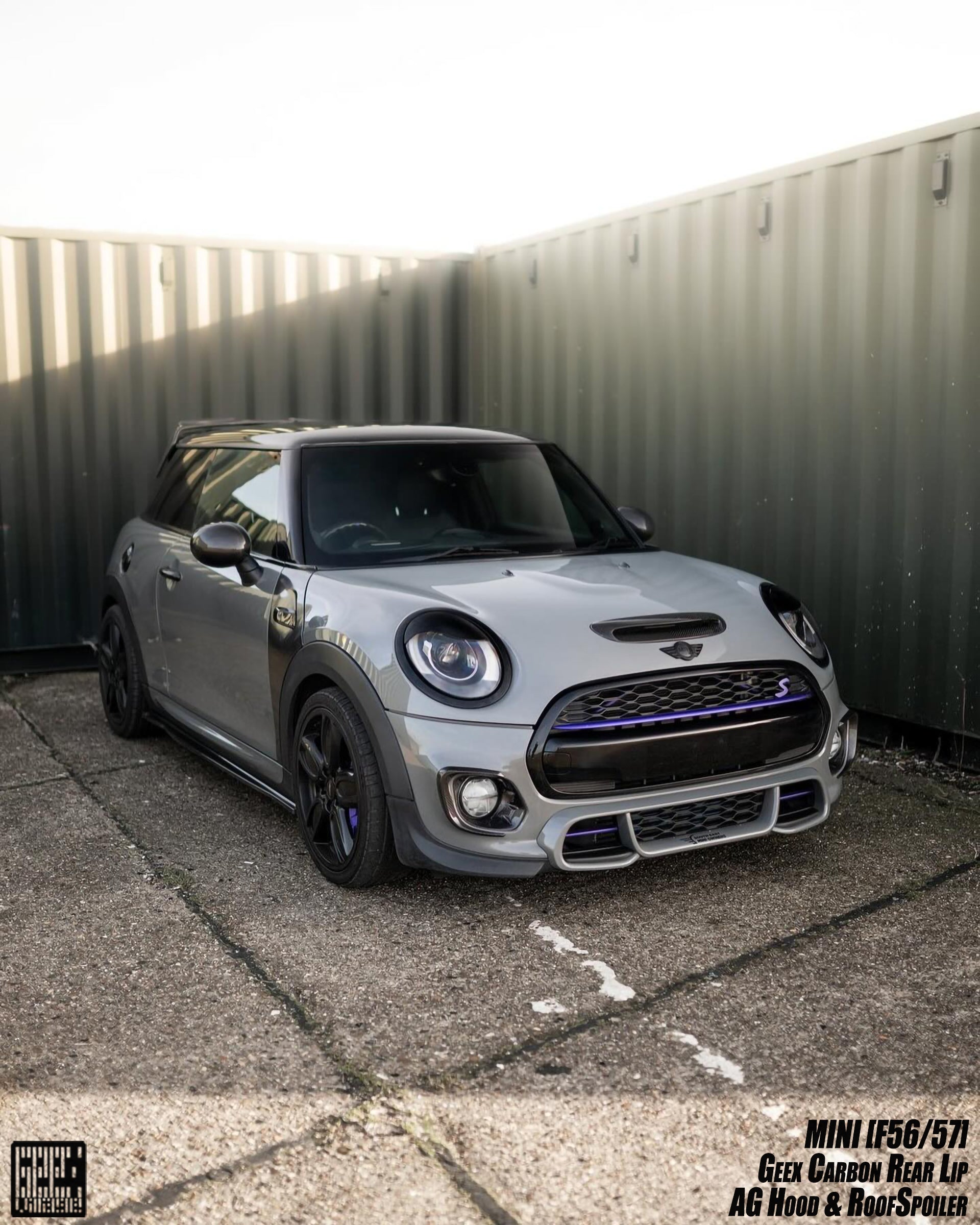 MINI Cooper JCW (John Cooper Works) S Base F56 LCI 2022-ON with Aftermarket Parts - Side Skirts Carbon Fiber/FRP from Geex Village