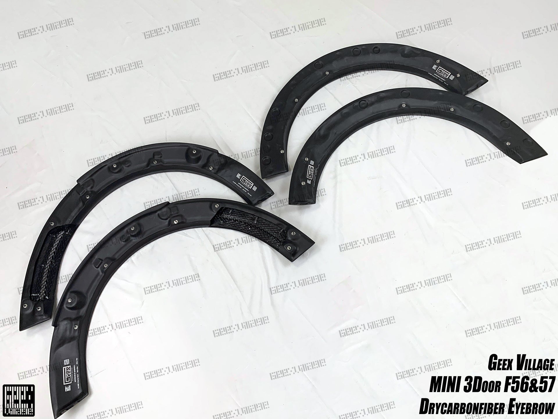 MINI Cooper JCW (John Cooper Works) S Base F56 LCI 2022-ON with Aftermarket Parts - Widebody Front Canards , Wheel Arches, and Rear Canards Carbon Fiber/FRP from Geex Village