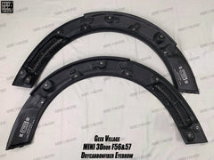 MINI Cooper JCW (John Cooper Works) S Base F56 LCI 2022-ON with Aftermarket Parts - Widebody Front Canards , Wheel Arches, and Rear Canards Carbon Fiber/FRP from Geex Village