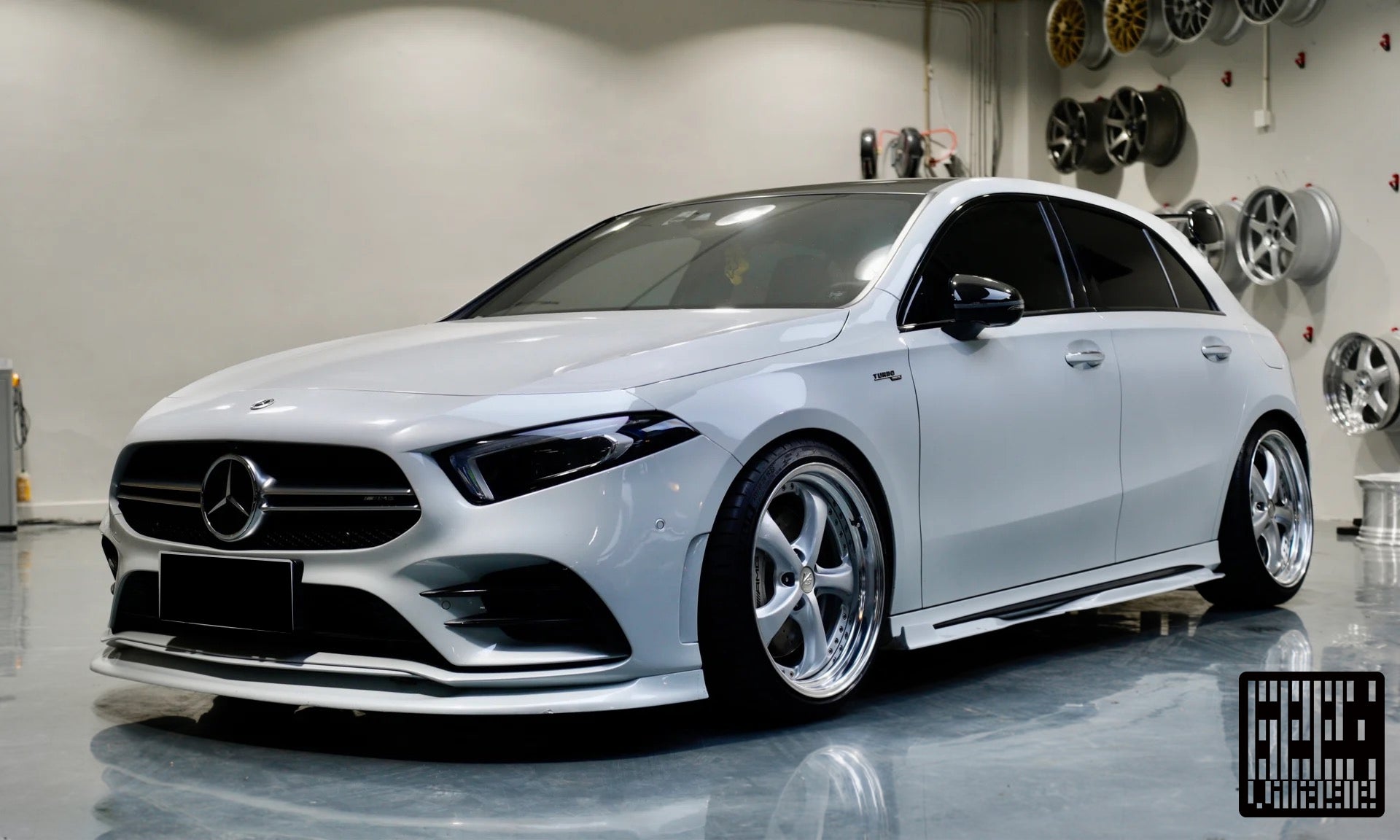 Mercedes Benz A-Class A220 (with sport-package bumper) /A35 /A35L W177 V177 2019-ON with Aftermarket Parts - Punkt Style Front Lip Carbon Fiber from Geex Village

