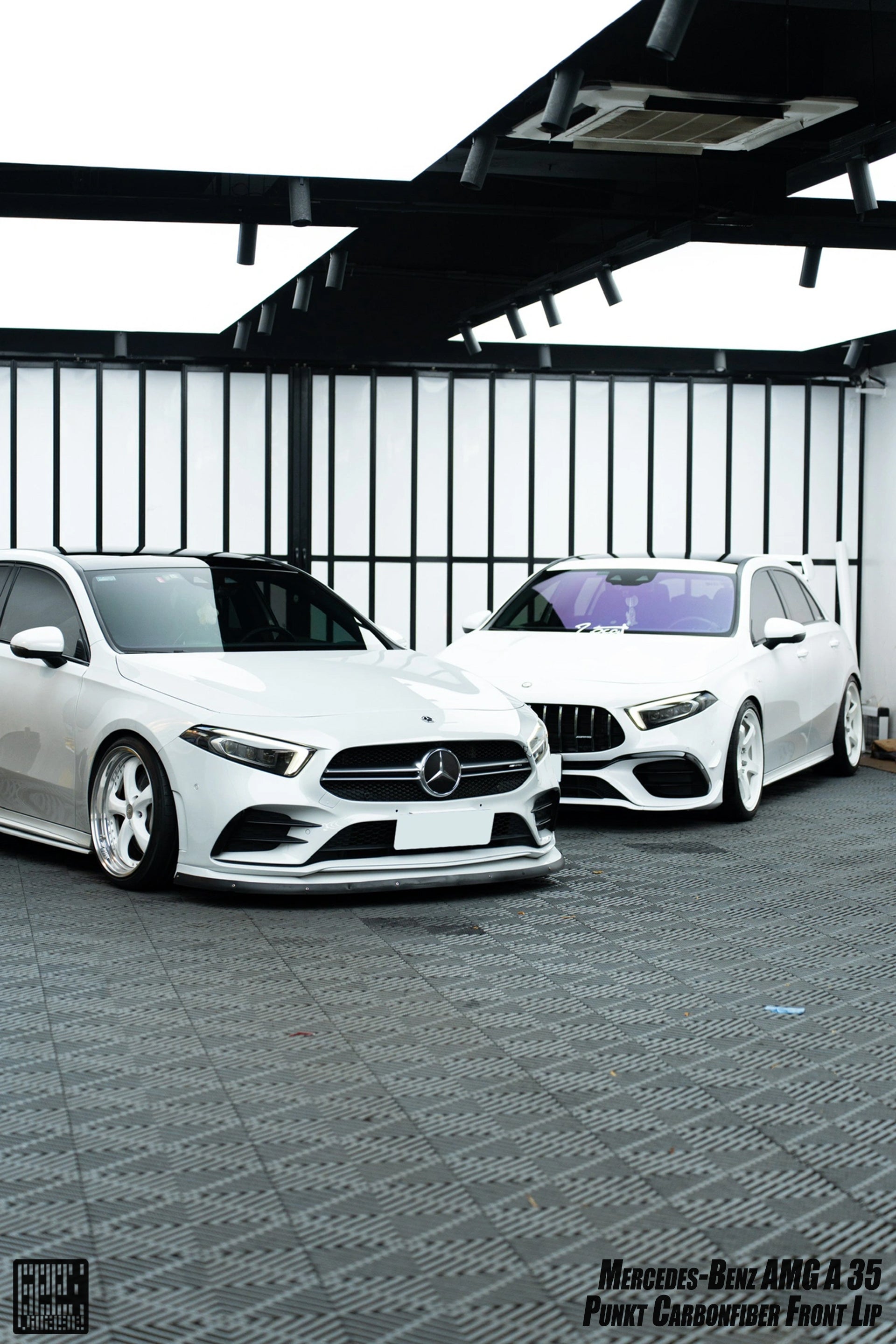 Mercedes Benz A-Class A220 (with sport-package bumper) /A35 /A35L W177 V177 2019-ON with Aftermarket Parts - Punkt Style Front Lip Carbon Fiber from Geex Village
