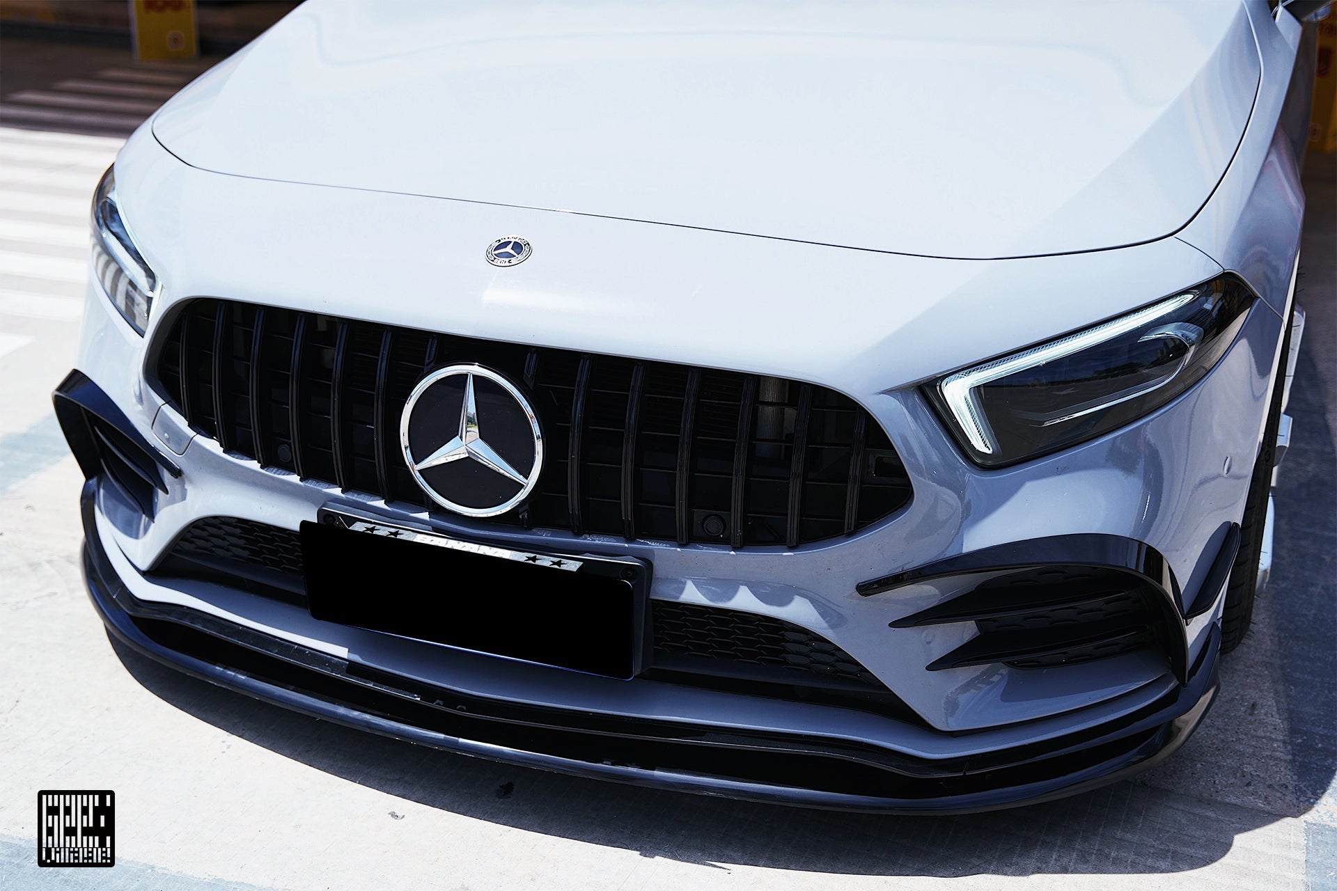 Mercedes Benz A-Class A220 (with sport-package bumper) /A35 /A35L W177 V177 2019-ON with Aftermarket Parts - Punkt Style Front Lip Carbon Fiber from Geex Village
