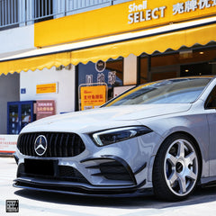 Mercedes Benz A-Class A220 (with sport-package bumper) /A35 /A35L W177 V177 2019-ON with Aftermarket Parts - Punkt Style Front Lip Carbon Fiber from Geex Village
