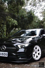 Mercedes Benz A-Class A220 (with sport-package bumper) /A35 /A35L W177 V177 2019-ON with Aftermarket Parts - Punkt Style Front Lip Carbon Fiber from Geex Village
