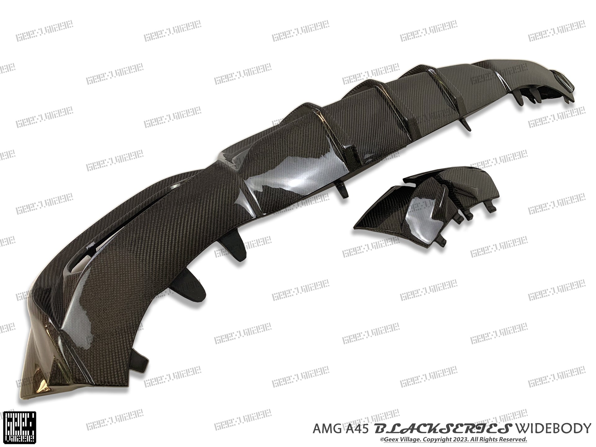 Mercedes Benz A-Class AMG A45 A35 A220 W177 V177 2019-ON with Aftermarket Parts - Blackseries Style Rear Diffuser Carbon Fiber from Geex Village