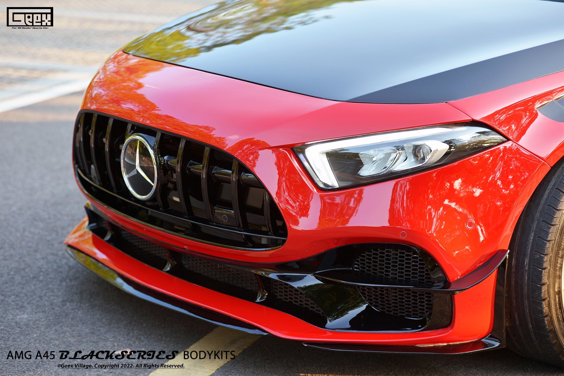 Mercedes Benz A-Class AMG A45 W177 V177 2019-ON with Aftermarket Parts - Blackseries Style Front Bumper Kit Carbon Fiber / FRP from Geex Village