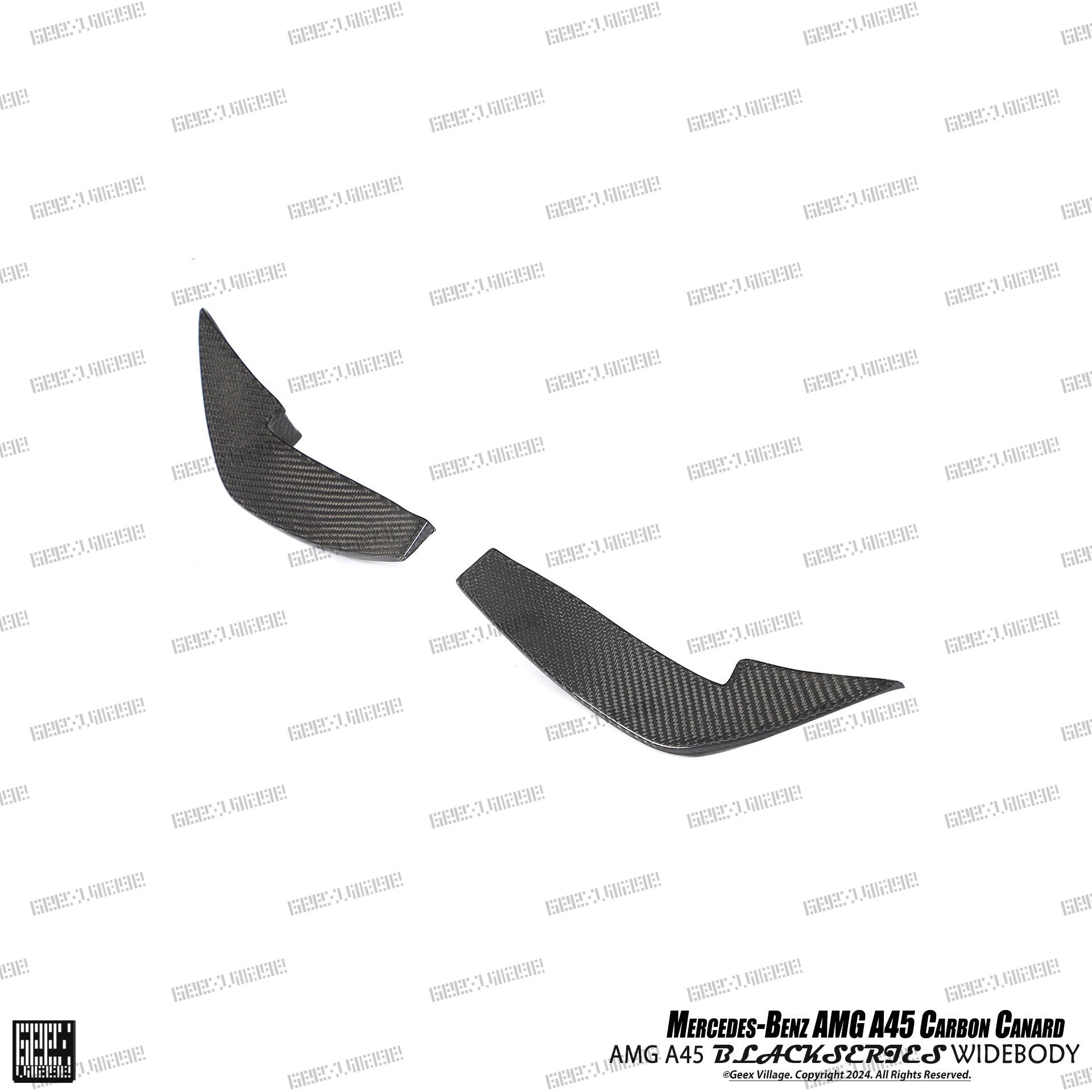 Mercedes Benz A-Class AMG A45 W177 V177 2019-ON with Aftermarket Parts - Blackseries Style Front Canards Carbon Fiber from Geex Village